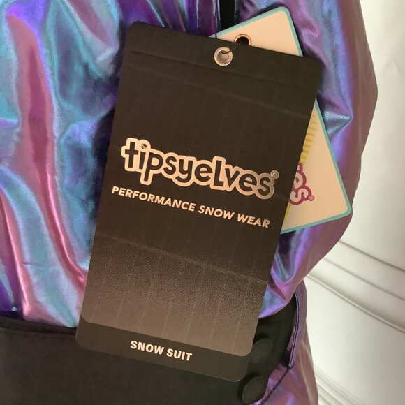 ❄️❄️Tipsy Elves Snow Suit Iridescent Iris Snow Suit Large NWT - Picture 3 of 9